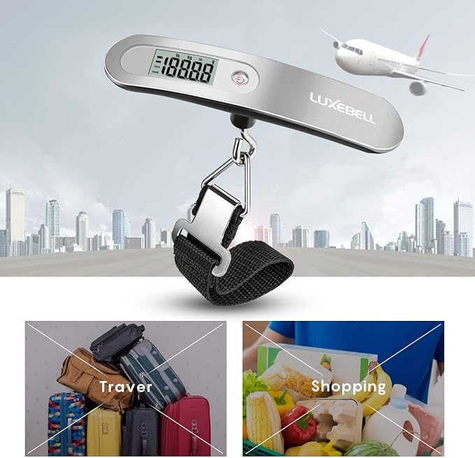 Digital Luggage Scale Vacation Travel Essentials Accessories Gifts for Traveler Portable Suitcase Handheld Weight Scale 110 lbs Hanging Baggage Travel Must Haves - Image 6