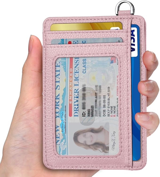 Slim Minimalist Front Pocket Wallet, RFID Blocking Credit Card Holder Wallet with Detachable D-Shackle for Men Women - Image 2