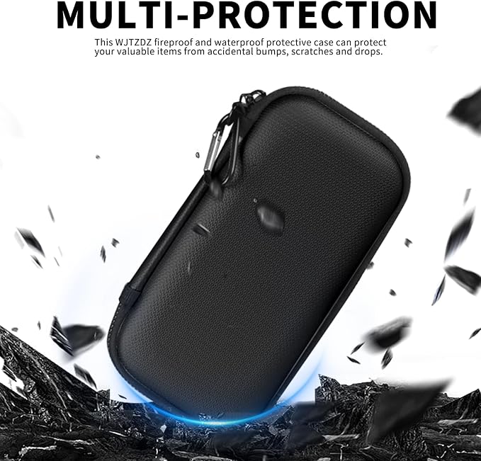 6500°F Hard Fire-Resistant Power Bank Case,Waterproof Electronic Organizer Travel Bag,Shockproof EVA Carrying Case for Cell Phones/Earbuds,Travel Gadgets for Cables,SD Memory Card,Camera Chips - Image 5
