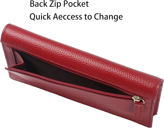 Ultra Slim Thin Leather Women Wallet RFID Blocking Credit Card Holder Bifold Long Ladies Billfold - Image 6