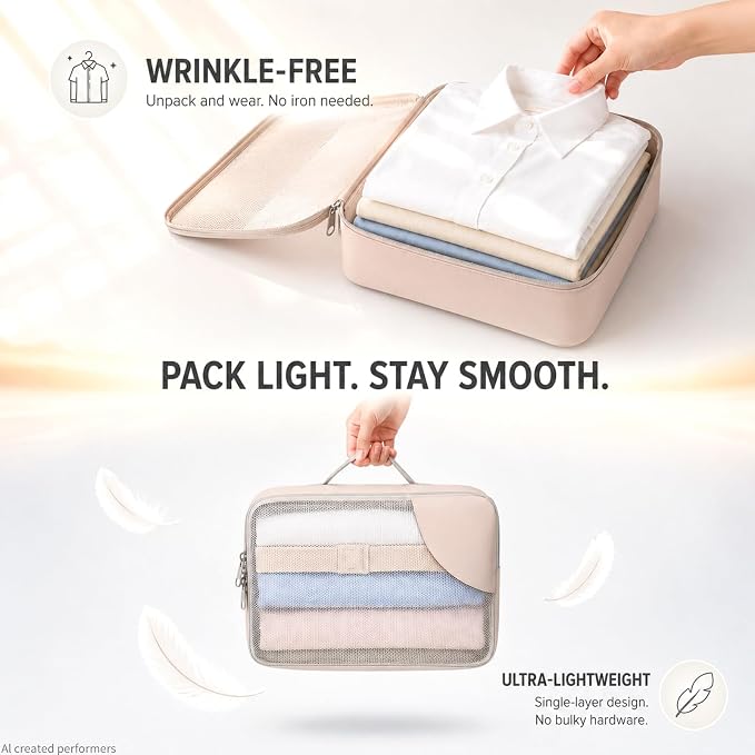 10 Set Packing Cubes for Travel, Gifts for Women Mom,Anti-Tearing Suitcase Organizer for Luggage with Shoe & Hanging Toiletry Bag,OlarHike Vacation Essentials & Accessories for Cruise Ship - Image 5