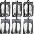 Shoe Bags for Travel 6 Pack Large Multi-color Shoe Pouch for Men Women Waterproof Translucent Portable Shoe Organizer bag with Sturdy Zipper and Handle by JEWYOCO