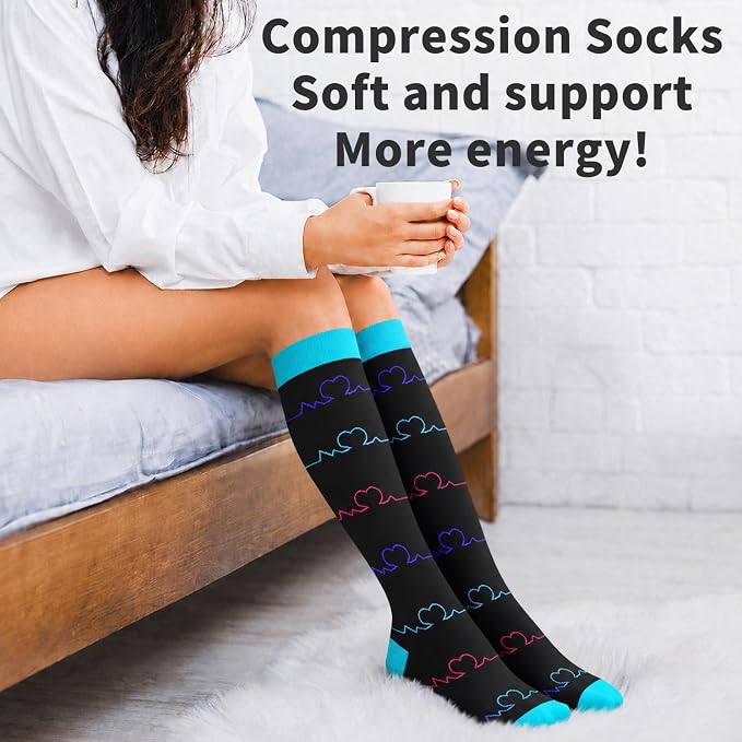 COOLOVER Copper Compression Socks for Women and Men(6 Pairs)-Best Support for Running, Athletic, Travel - Image 4