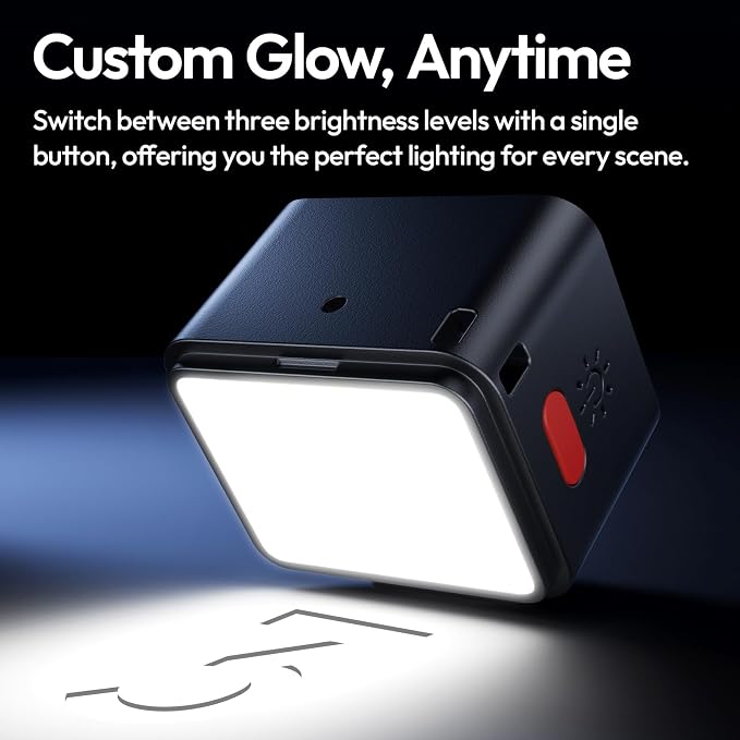 Ulanzi DG01 LED Magnetic Cube Light for Action Camera DJI OSMO Action 3 4 | Pocket 3 4 4P Lights Accessories, With Cold Shoe Mount Soft Diffuser, 5600K, Rechargeable, For DSLR Camera Tripod Vlog Live - Image 4