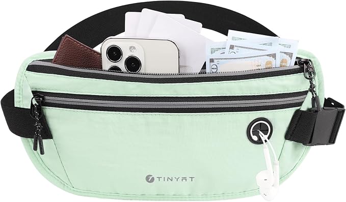 Slim Running Belt for Women Men Runners Fanny Packs With Phone Holder Hidden Pockets Exercise Waist Bag for Marathon Workout by Unknown