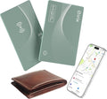2026 [Apple MFi Certified] (iOS Only) Wallet Tracker Card, Rechargeable Thin Finder, Works with Apple Find My (iOS Only), Item Locator for Luggage Tags, Passports, Phone (Green, 1 Pack) by eirix