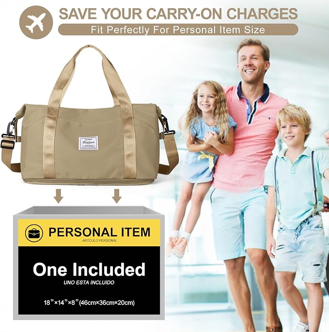 Travel Duffel Bag, Sports Tote Gym Bag, Shoulder Weekender Overnight Bag for Women - Image 2