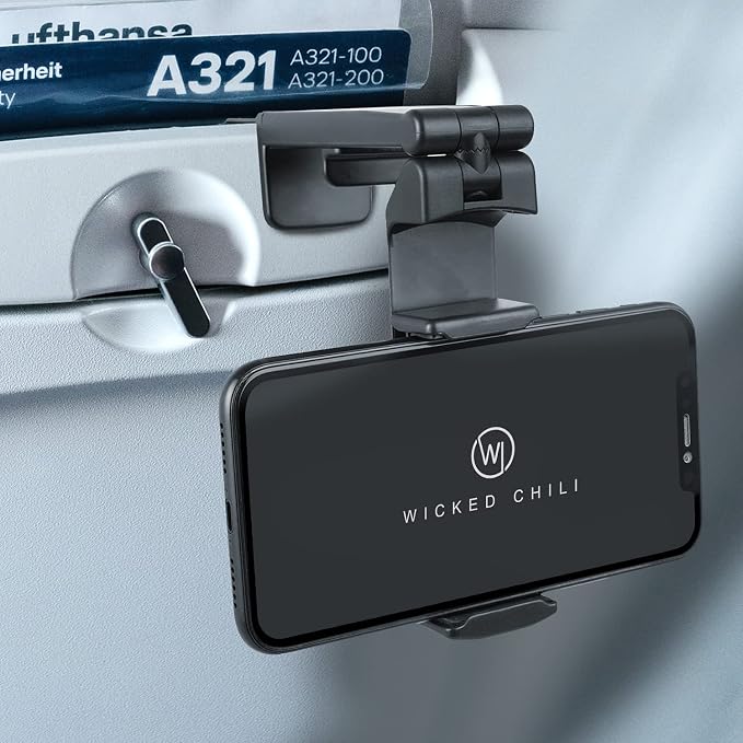 Wicked Chili 2X Airplane Phone Holder | Foldable 360° Rotation Mount | Compact: Small pack size only 3.66 x 1.46 x 1.37 inches. Ideal for Tiktok, Youtube, Instagram, Face Time, Movies or in office - Image 4