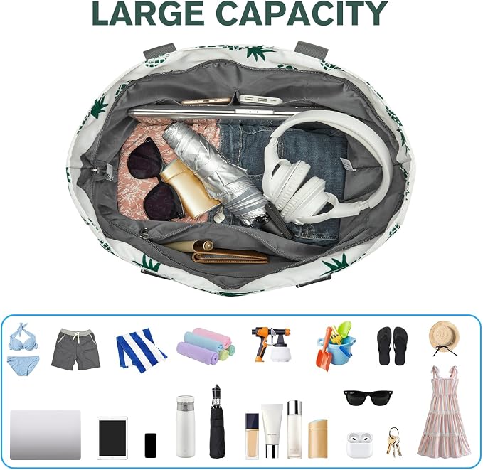 G4Free Beach Bag, Waterproof Sandproof Beach Tote Bag, Large Capacity Foldable for Women - Image 7