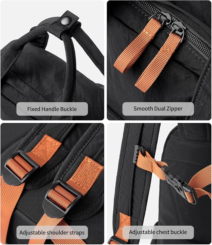 Lightweight Travel Backpack for Women, Anti-Theft Waterproof Hiking Backpack Outdoor Business Casual Daypack 14'' Laptop Work Backpack - Image 8