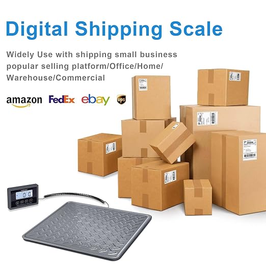 THINKSCALE Shipping Scale, 440 lb x 1 oz Heavy Duty Digital Postal Scale | Alloy Steel Platform with Hold, Tare & Backlit LCD, Package & Luggage Scale, Battery & AC Adapter Included - Image 7