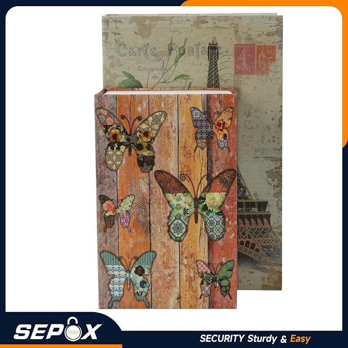 SEPOX® 2-Piece Wonderland Book Safe Real Paper Cover with Combination Lock | For Dorm Home Travel. Book Look Secret Safe Box. Hides Cash Valuables in Plain Sight. Discreet Storage with Combo Steel Box - Image 4