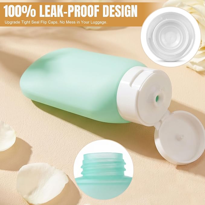 DEWSENSI 20 Pack Travel Bottles for Toiletries, Travel Size Containers Kit | TSA Approved, Leak Proof, Plastic, Refillable Travel Accessories for Shampoo Conditioner Lotion Liquids - Image 3