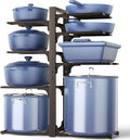 Pots and Pans Organizer Under Cabinet 20.8" 8-Tier Adjustable Bronze | 2 DIY Modes, Tool-Free Assembly, Max 120 Lbs, Fits Large Stockpots, Cast Iron Pans & Heavy Cookware, For Kitchen Cabinets by ORDORA