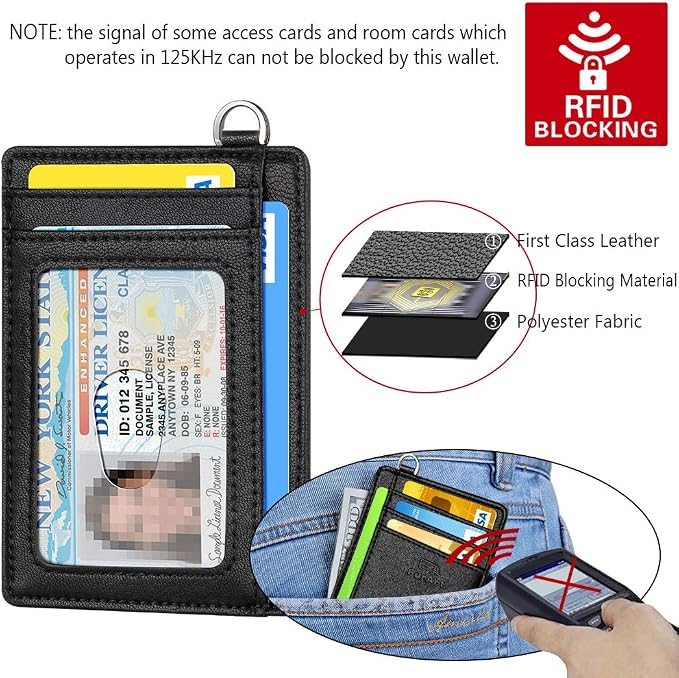 FurArt Slim Minimalist Wallet RFID Credit Card Holder for Men | slim minimalist compact rfid id window thin - Image 5