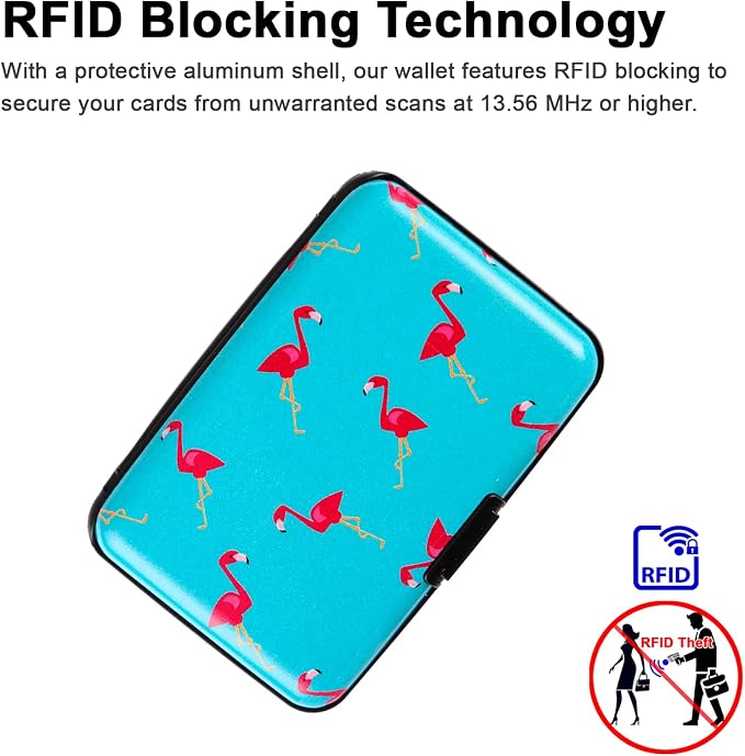 Credit Card Holder Small RFID Blocking Wallet Business Metal Slim Mini Aluminum Hard Case for Women Men - Image 3