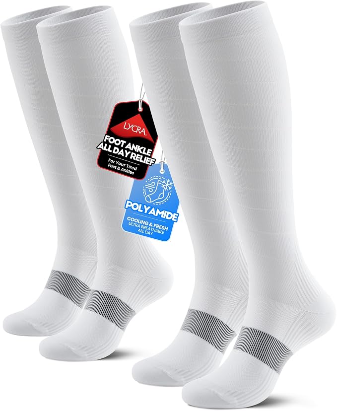 RUIXUE Compression Socks Women Men, All-Day Comfort 20-30mmHg Circulation Support for Nurse Travel Flying Daily Running Sports Use by RUIXUE