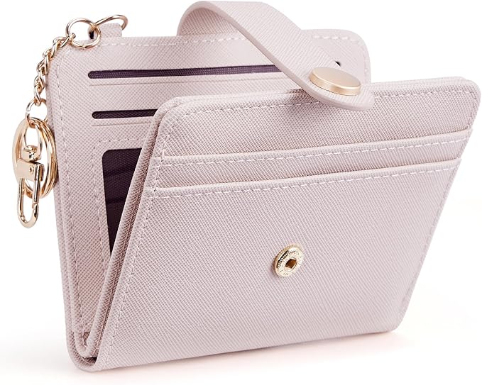 POIUGOYA Slim Wallet for Women,RFID Blocking Bifold Credit Card Holder with Zipper Coin Pocket,ID Window,Keychain by WELCOMEPOIUGOYA