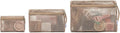 NOL 3-Pack Mesh Travel Toiletry Bags - Clear Zipper Travel Organizer, Airport Carry-On Compliant Reusable Cosmetic Makeup Bag for Women & Men (Khaki) by NOLNaturalOrganicLifestyle
