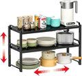 X-cosrack 12" Wide 100LBS Loading-Bearing Heavy Duty Kitchen Storage Shelf, Expandable Cabinet Shelf Organizer, Stackable Adjustable Storage Shelves for Kitchen Cabinet Cupboard Pantry Counter by X-cosrack