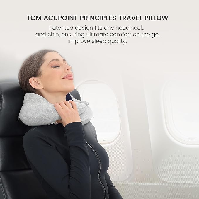 Keemall Portable Inflatable Travel Neck Pillow Flight & Airplane Essentials | 3rd Generation Air-Filled Headrest, Double Comfort, Includes Separate Storage Bag for Business Traveling & Long Flight - Image 5