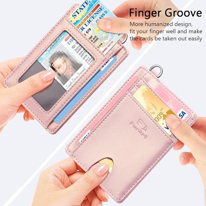 FurArt Slim Minimalist Wallet RFID Credit Card Holder for Men | slim minimalist compact rfid id window thin - Image 3