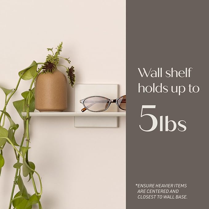 Command Decor Metal Wall Shelf, Light Beige, 1 Shelf, 8 Large Strips - Image 5