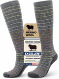 Merino Wool Compression Socks for Women & Men, 20-30 mmHg Knee High Dryarn Socks for Flying, Travel by Unknown