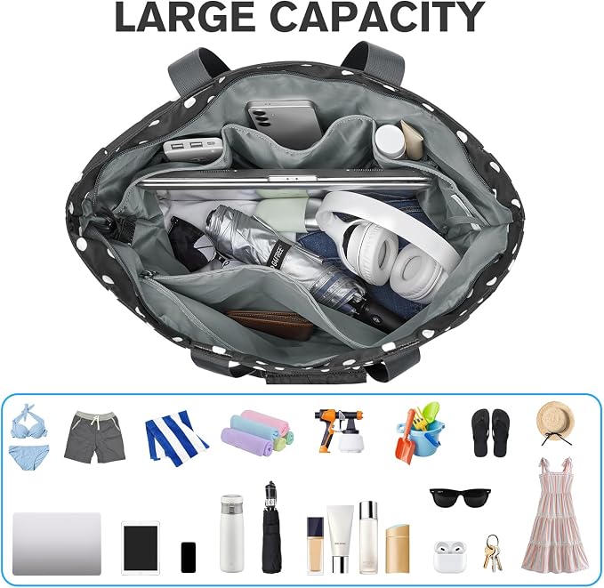 G4Free Beach Bag, Waterproof Sandproof Beach Tote Bag, Large Capacity Foldable for Women - Image 7