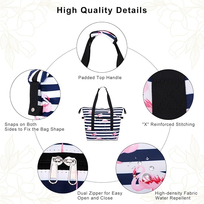 Expandable Duffel Bag for Women with Trolley Sleeve/Wet Pocket Weekender Travel Tote Large Carry On Overnight Luggage - Image 5