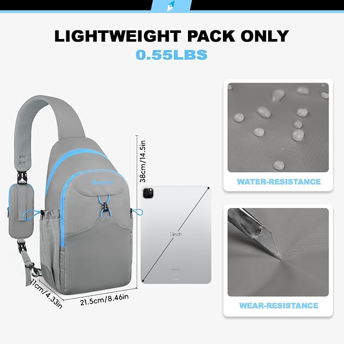 Seektop RFID Anti-Theft Crossbody Bag Sling Backpack for Women & Men, Casual Chest Daypack for Daily Travel - Image 6