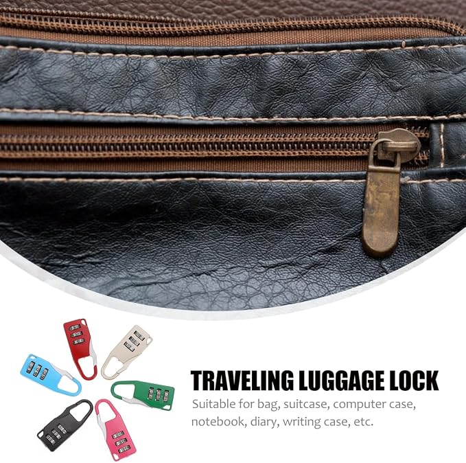 EXCEART 3 Digit Combination Locks 6 Pack Mini Travel Padlocks | Resettable Iron Locks for Luggage, Suitcases, Toolboxes, Bags, Notebooks, Storage Cases, and Everyday Security Needs - Image 5