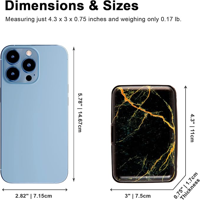 Credit Card Holder Small RFID Blocking Wallet Business Metal Slim Mini Aluminum Hard Case for Women Men - Image 5