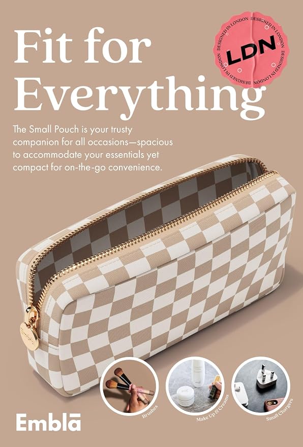 Makeup Bag for Women, Travel Cosmetic Organizer, Waterproof Toiletry Pouch | Small Nylon Cosmetic Bag with Zipper, Water-Resistant Beauty Pouch for Purse, Travel Essentials, Make up Case - Image 4