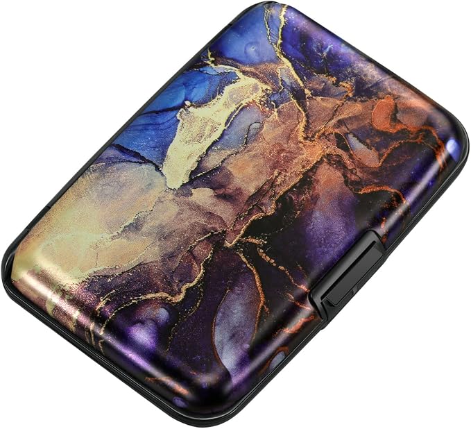 RFID Aluminum Wallet Credit Card Protector Case Holder for Men Women | Mini RFID Aluminum Wallet Credit Cards Holder Business Card Case Metal ID Case for Men Women by ELFISH