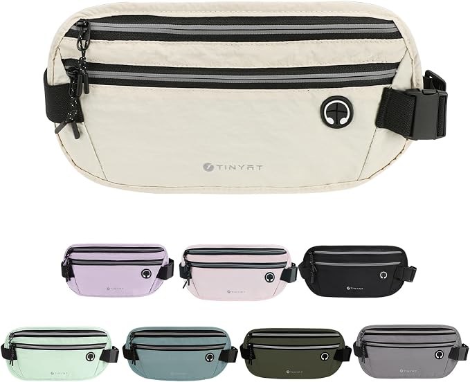 Slim Running Belt for Women Men Runners Fanny Packs With Phone Holder Hidden Pockets Exercise Waist Bag for Marathon Workout by Unknown