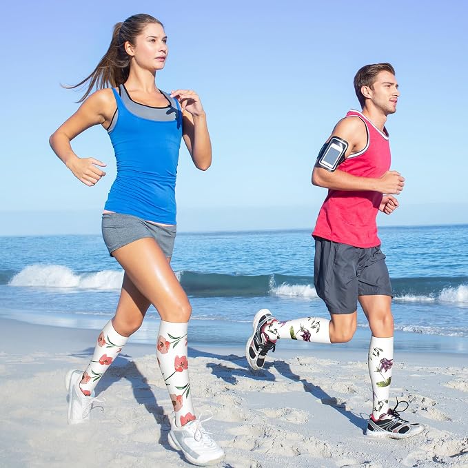 QUXIANG Compression Socks for Women & Men 15-20 mmHg, Best for Medical, Nursing, Running, Athletic, Varicose Veins, Travel - Image 4