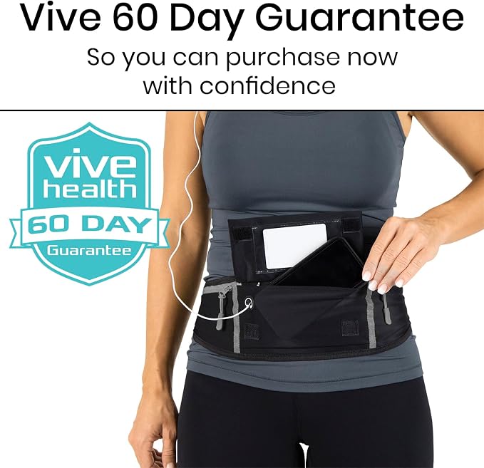 Vive Running Belt Fanny Pack for Women, Men, Kids, Adults, Jogging | Workouts- Waterproof Runners Reflective Waist Pack Bag with Phone Holder - for Fitness, Exercise, Gym, Hiking, Travel - Image 8