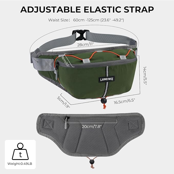 Fanny Pack for Women Men, Anti-theft Waist Pack with RFID Blocking | Lightweight Design, Water-Resistant Travel Wide Opening Crossbody Belt Bag for EDC, Running, Hiking, Cycling, Gym - Image 6