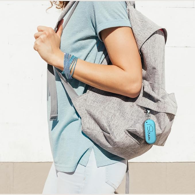 Knockout Siren - Teal - Personal Security Alarm Keychain - Rechargeable - Easy to Use - Super Loud - 130 DB - LED Flashlight - Emergency Safety Alarm for Women, Men, Children, Elderly - TSA Approved - Image 3