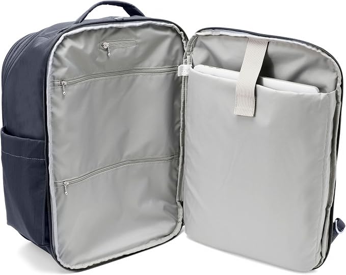 Securtex® Classic Anti-Theft Convertible Travel Backpack - 11x17” Carry-On, Fits 16” Laptop, Locking Zippers, Expandable - Image 6