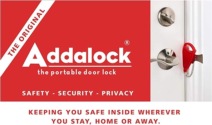 The Original Portable Door Lock for Travel & Home Security, Durable 1-Piece Door Latch Lock for Houses, Apartments, Hotels, Motels, Dorms & AirBnBs - Lock the Door & Stay at Home or Away - Image 2