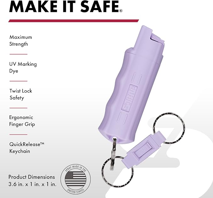 SABRE Personal Safety Kit with Pepper Spray and 2-in-1 Personal Alarm with LED Light, 0.54 fl oz, 25 Bursts,130dB Alarm, Audible Up to 1,250 Feet - Image 2