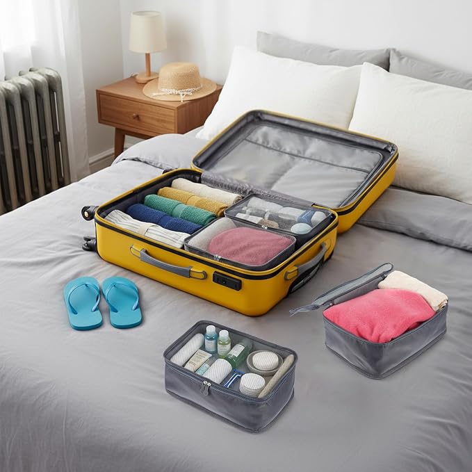 6 Pcs Packing Cubes, Mesh Travel Organizers, Foldable Laundry Bags, Water Resistant Clothing Storage for Travel, Camping, Backpacking - Image 3