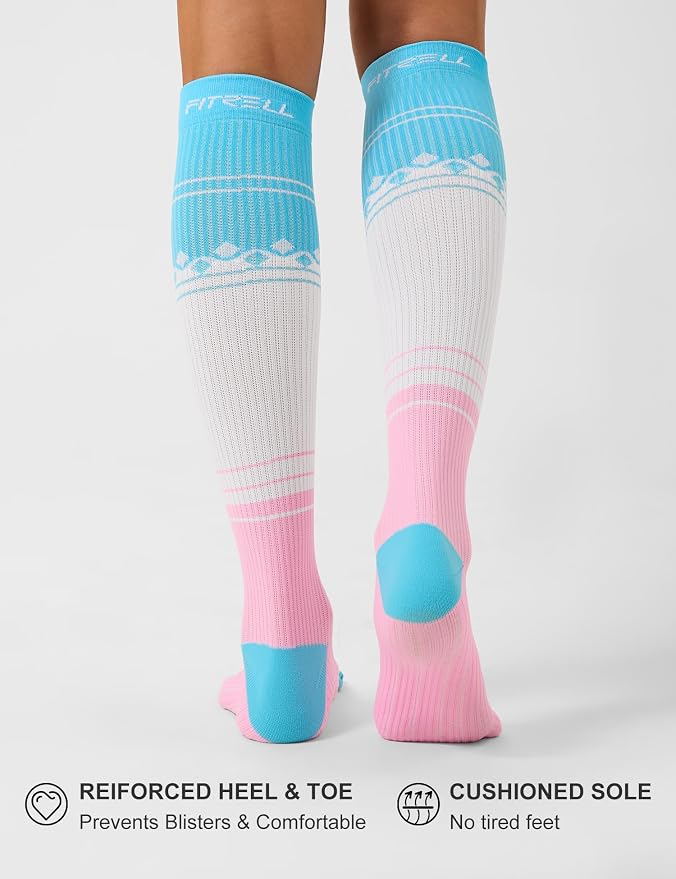FITRELL 3 Pairs Compression Socks for Women and Men 20-30mmHg-Circulation Support Socks - Image 5