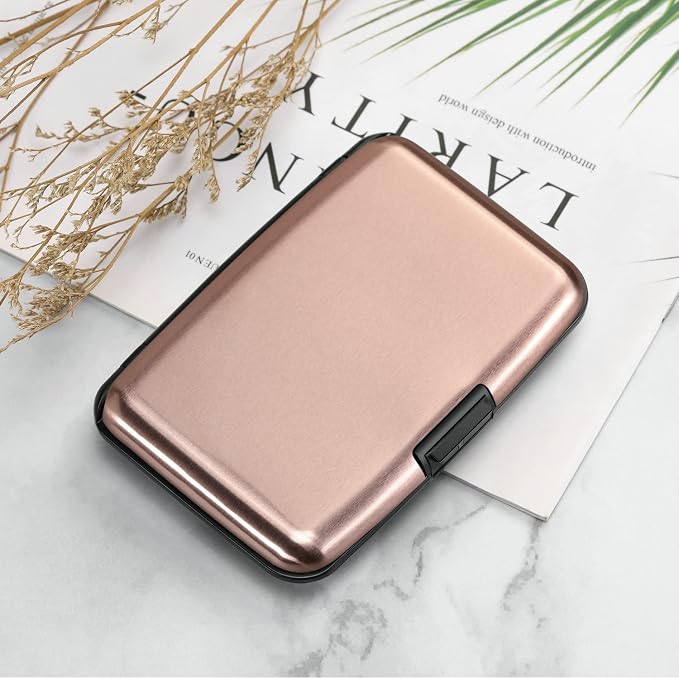 RFID Blocking Credit Card Protector Case Holder Wallet for Men Women | RFID Blocking Credit Card Protector Aluminum ID Case Hard Shell Business Card Holders Metal Wallet for Men or Women - Image 7