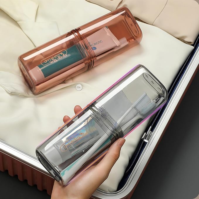 Toothbrush Cup Toothbrush Travel Case, Travel Toothbrush Holder Case with Cover Portable Multifunctional Toothbrush Cover, Suitable for Travel Business Camping Bathroom School or Daily Uses - Image 6