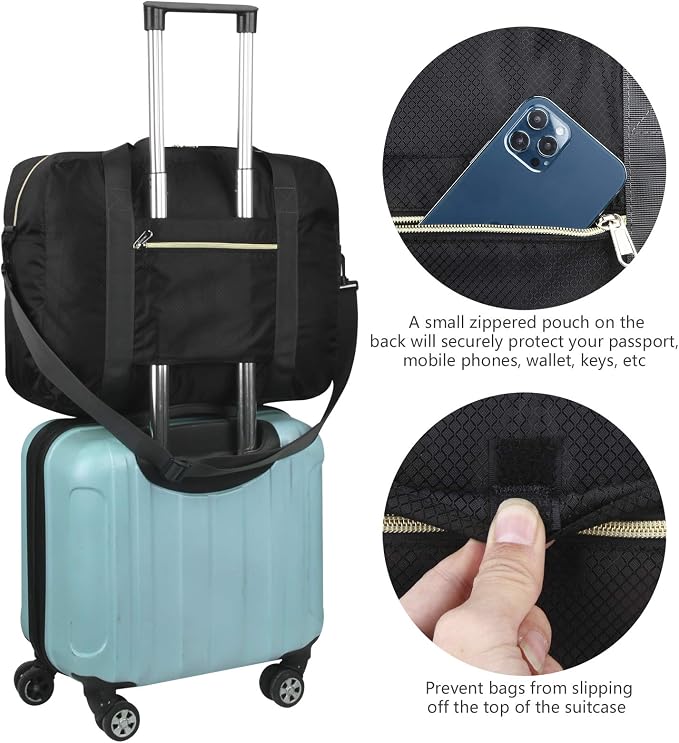 F.FETIVIN Personal item travel bag 18x14x8 for Spirit Airlines Lightweight carry on duffle bag for Gym,Sports,Vacation - Image 2