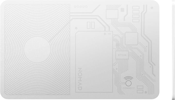 Nomad Tracking Card White, Slim Card Tracker with IPX7 Waterproof and Dust Proof - Card Tracker for Wallet & Luggage, 5 Months GPS Tracker Long Battery Life, Rechargeable, Compatible with iOS Only - Image 2