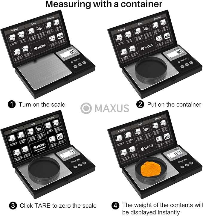 Digital Gram Scale 1000g/0.1g, Small Food Scale with Backlit LCD, Mini Pocket Scale for Jewelry | Small Food Scale with Backlit LCD, 6 Weighing Units, Tare Function - Image 4